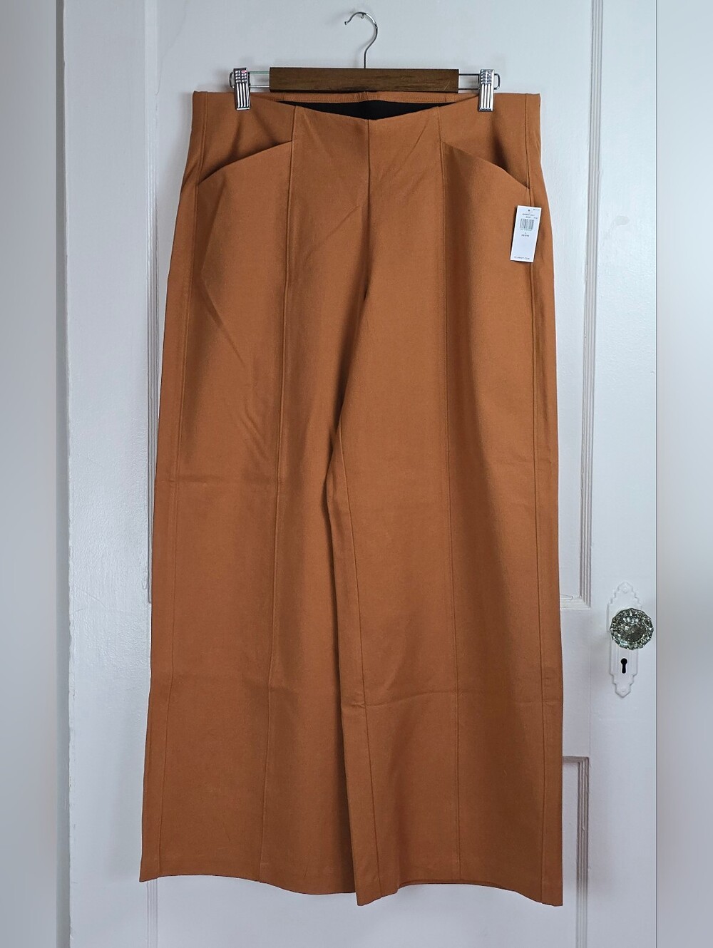 Old Navy Camel High Rise Pixie Wide Leg Trousers 29" Inseam NEW w/ Tag LP